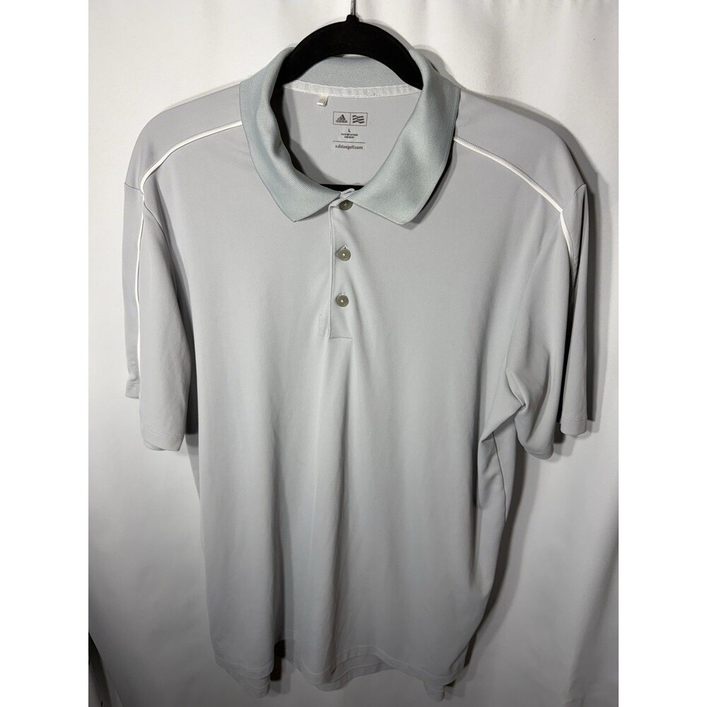PREOWNED ADIDAS MENS GOLF POLO SHIRT GREY LARGE L